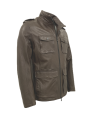 Herren Lederjacke DED Olivenleder dunkelbraun 02 - Lederbekleidungsversand