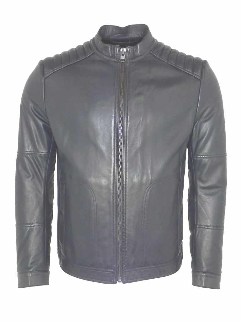 Herren Lederjacke MARK LAMMNAPPA NAVY Vorderseite