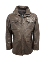 Herren Lederjacke kaufen - Modell KARL Neuseelandnappa dunkelbraun