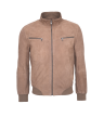 Herren Lederblouson Ziegenvelours TAUPE kaufen