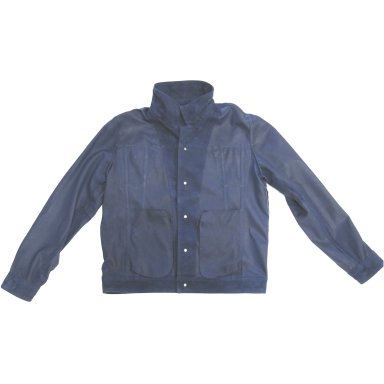 Herren Jeans-Lederjacke JAN Metisvelours NAVY Innenseite