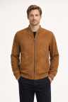 Herren Lederblouson PHIL Ziegenvelours COGNAC Model