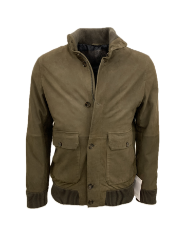 Herren Lederjacke Ziegennubuk schlamm kaufen - Modell RAY