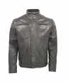Herren Lederjacke MICK Neuseelandnappa SCHWARZ Vorderseite