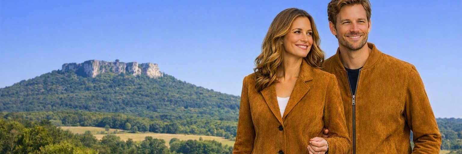 Lederbekleidungsversand Staffelberg mit Damen- und Herrenjacke CLEO und PHIL 03