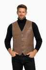 Herren Lederweste CHARLES LAMMNAPPA ANTIK DATTEL mit Model