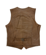 Herren Lederweste W522 10130 Lammnappa Antik mittelbraun 02 50 - Lederbekleidungsversand