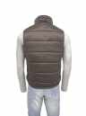 Herren Lederweste mit Nylonrücken dunkelbraun ohne Kapuze 20